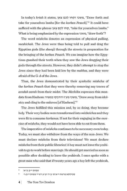 The Yom Tov Drashos - Rav Avigdor Miller