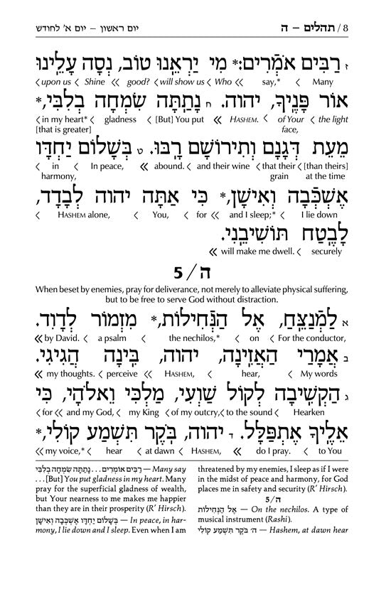 Interlinear Tehillim /Psalms Full Size The Schottenstein Edition - Signature Leather - Royal Blue