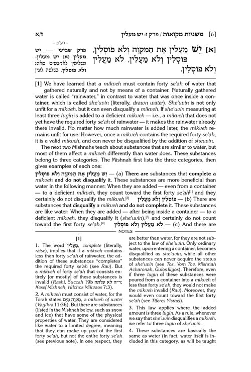 The Mishnah Elucidated Schottenstein Edition Mishnayos for the Shivah House - Tractate Mikvaos - Chapter Seven - Paperback