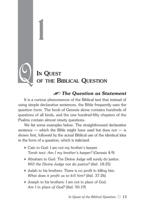 Biblical Questions, Spiritual Journeys