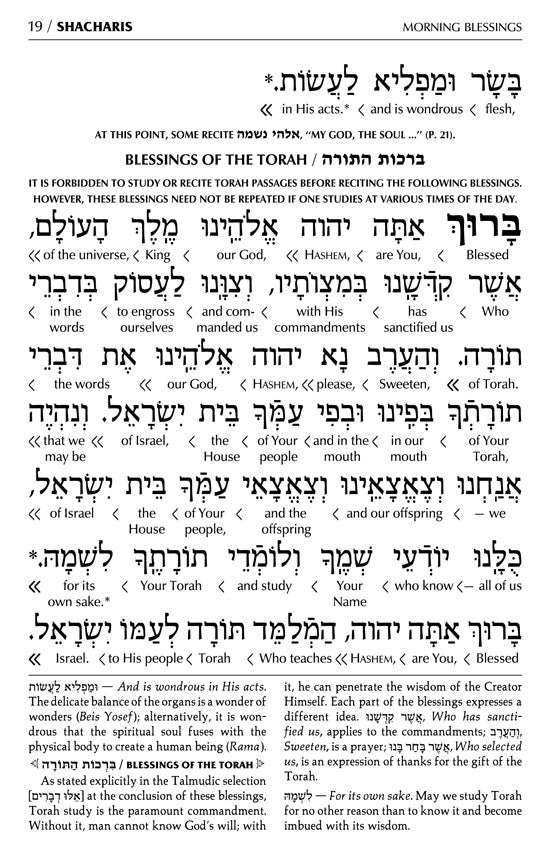 The ArtScroll Interlinear Weekday Siddur - Ashkenaz -Schottenstein Edition