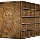Czuker Edition Hebrew Chumash Mikra'os Gedolos Slipcased Set Hand-Tooled Chestnut Leather