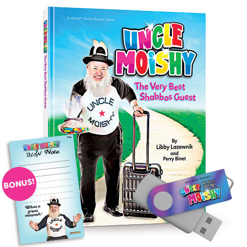 Uncle Moishy Book + USB + FREE Mitzvah Note Pad! [USB + Story Book]