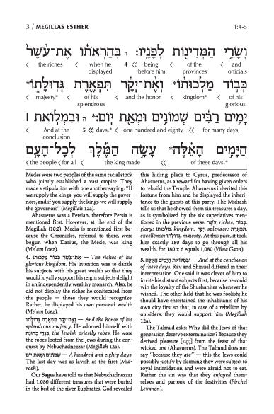 Schottenstein Ed Interlinear Megillah